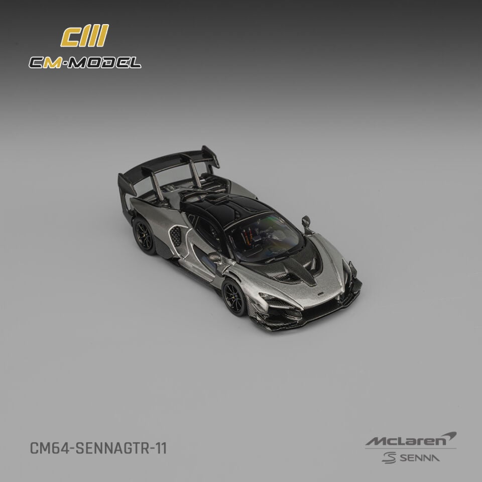 CMmodel 1:64 Mclaren Senna GTRMetallic Silver Gray