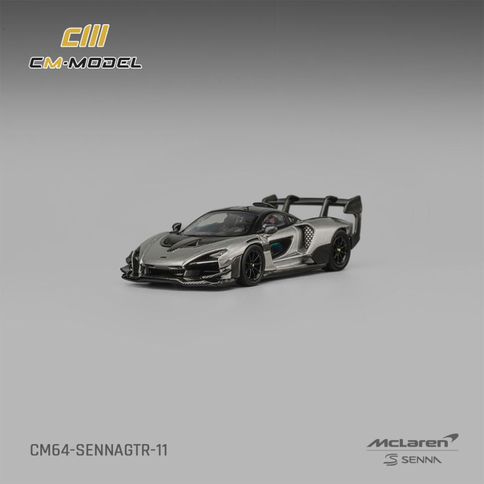 CMmodel 1:64 Mclaren Senna GTRMetallic Silver Gray