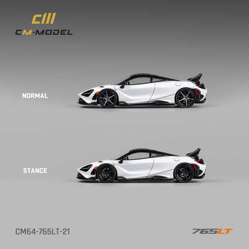 CMModel 1:64 Mclaren 765LT White Carbon fiber Decals