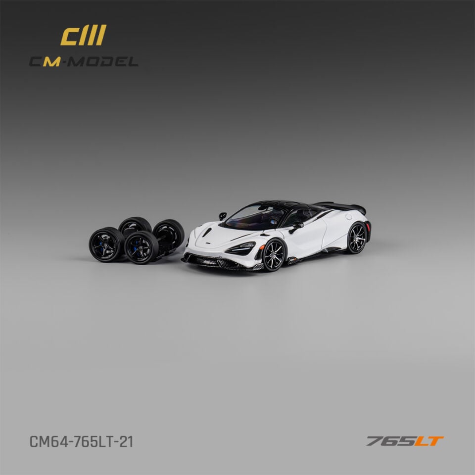 CMModel 1:64 Mclaren 765LT White Carbon fiber Decals