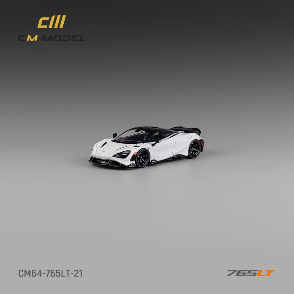 CMModel 1:64 Mclaren 765LT White Carbon fiber Decals