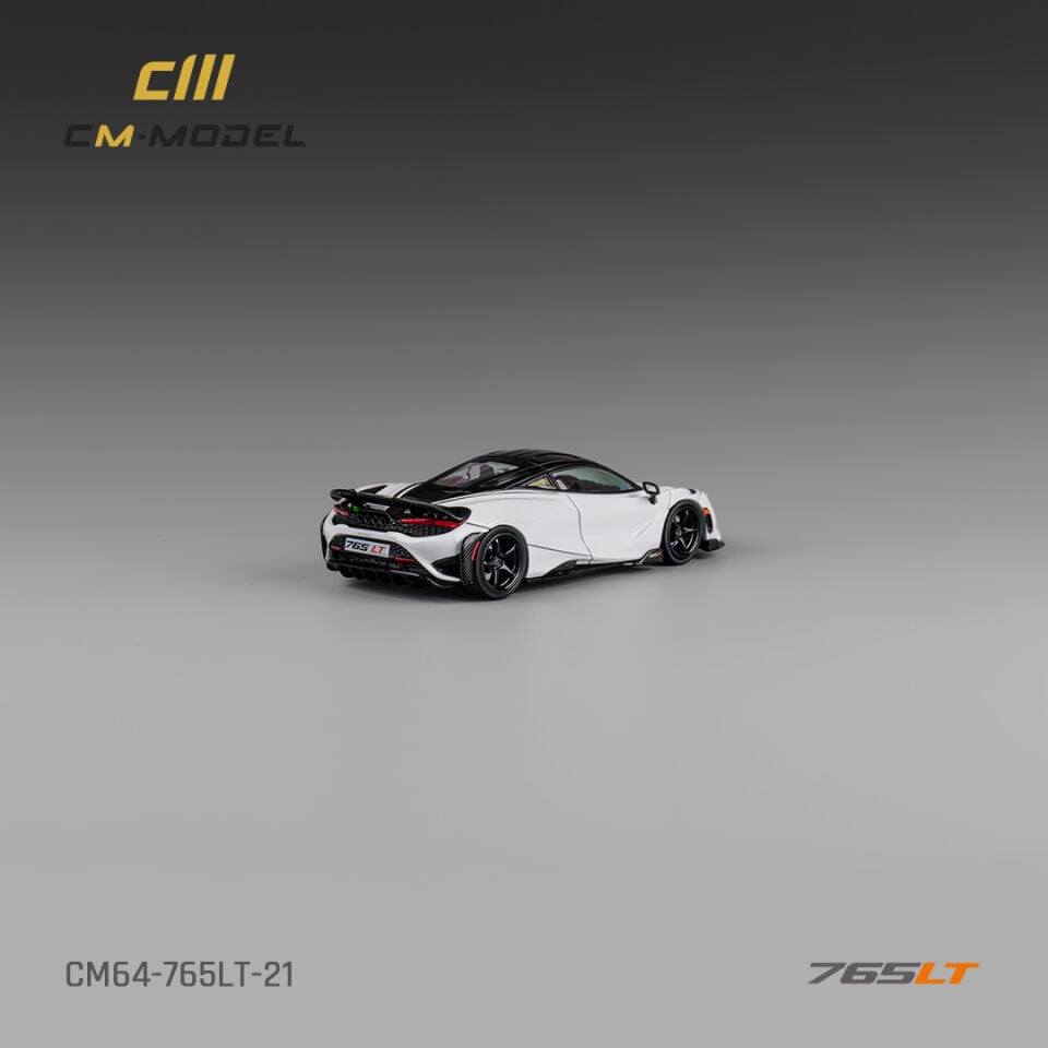 CMModel 1:64 Mclaren 765LT White Carbon fiber Decals