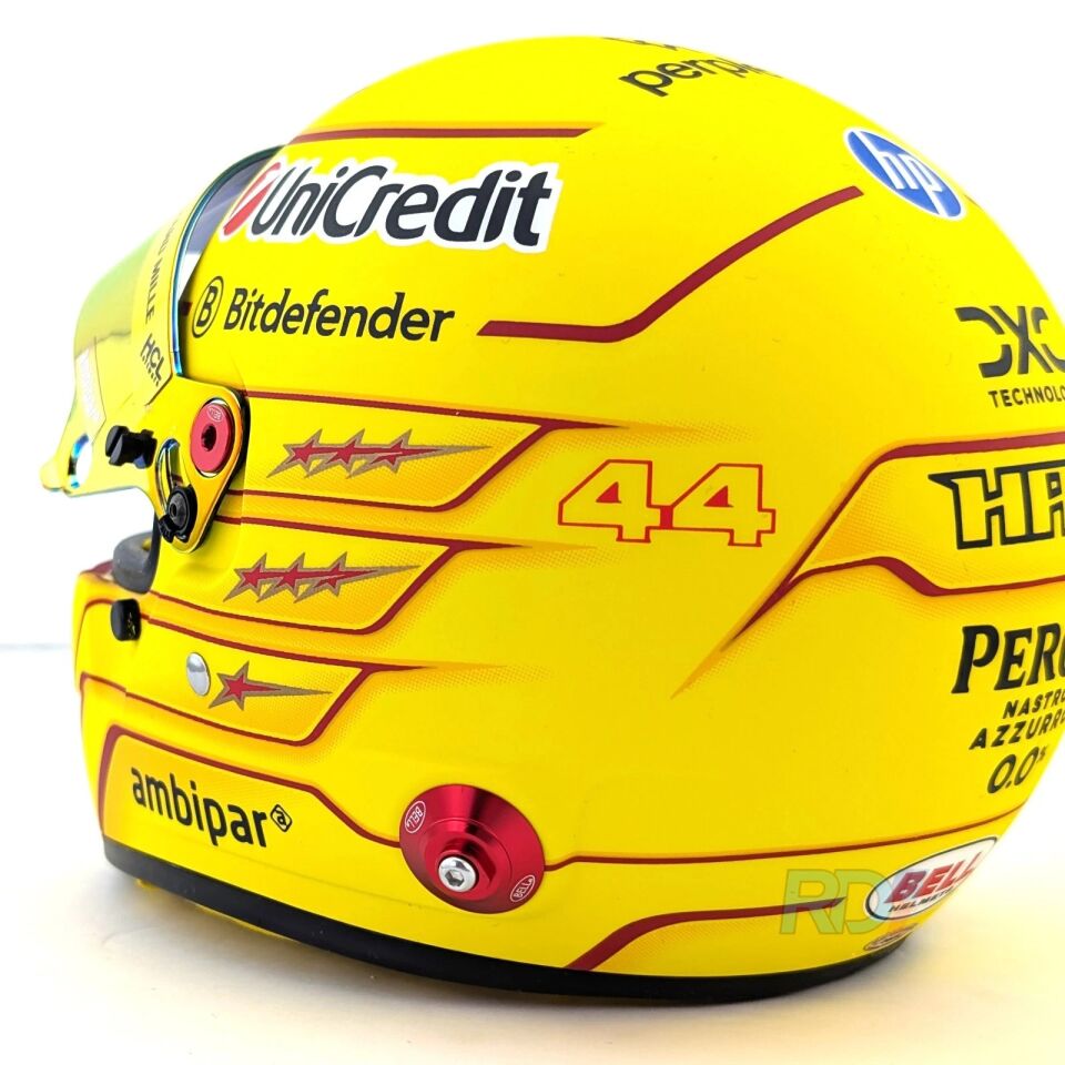 2025 Lewis Hamilton Mini Helmet - 1:2 Scale Bell Ferrari F1 Helmet - 4100414