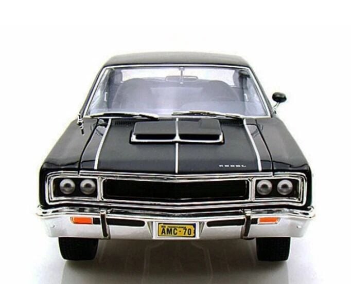 1970 AMC REBEL BLACK 1/18 DIECAST MODEL CAR BY ROAD SIGNATURE