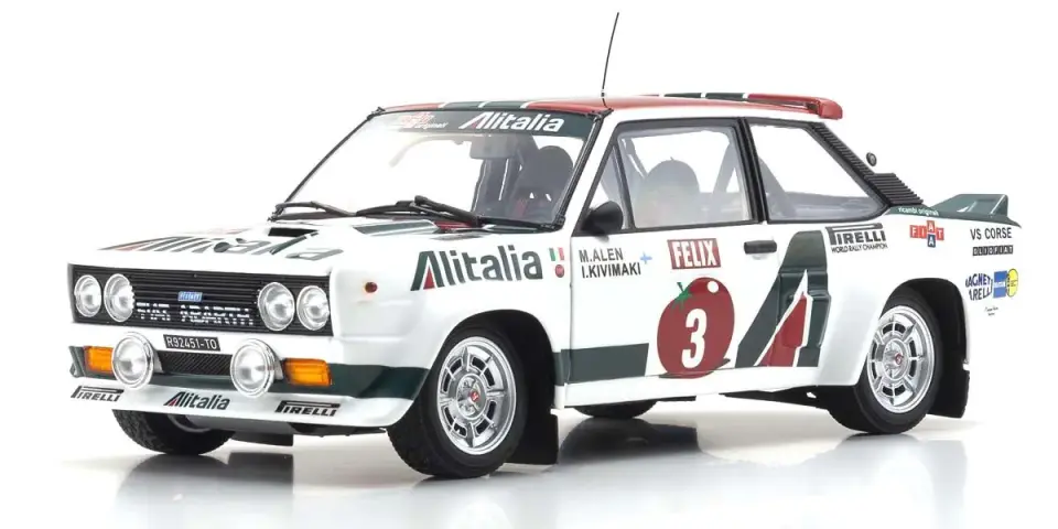 KYOSHO FIAT 131 ABARTH 1000 LAKES #3 1978 1:18 (08376E)