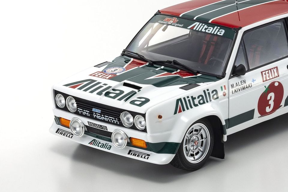 KYOSHO FIAT 131 ABARTH 1000 LAKES #3 1978 1:18 (08376E)