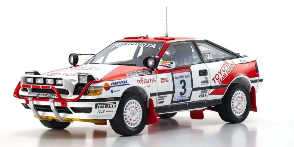 KYOSHO TOYOTA CELICA GT-FOUR 1990 SAFARI #3 1:18 (08961A)