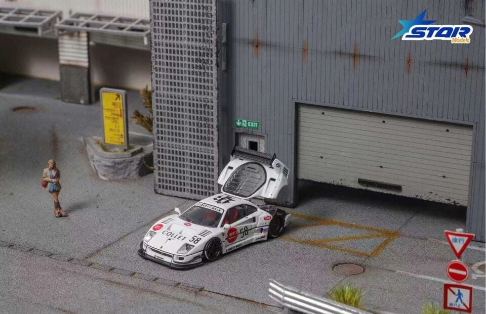 Star Models Supercar F40 LB-Works Wide-Body Modified (White Collet 58# Ordinary)