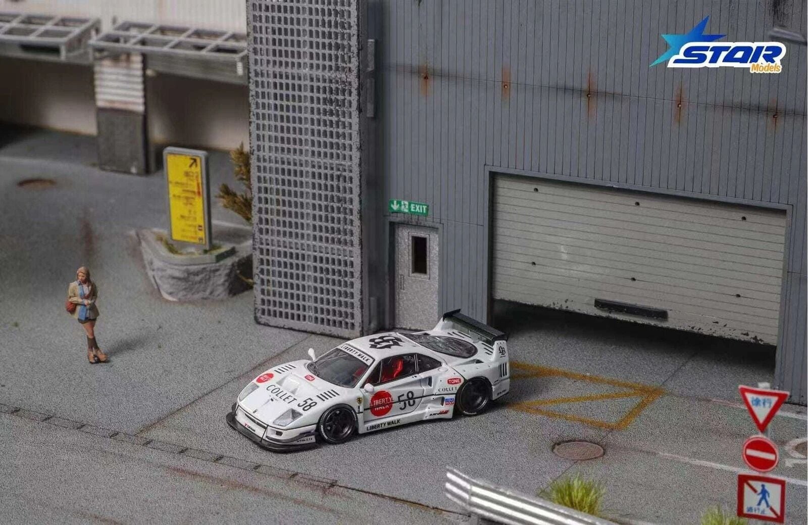Star Models Supercar F40 LB-Works Wide-Body Modified (White Collet 58# Ordinary)