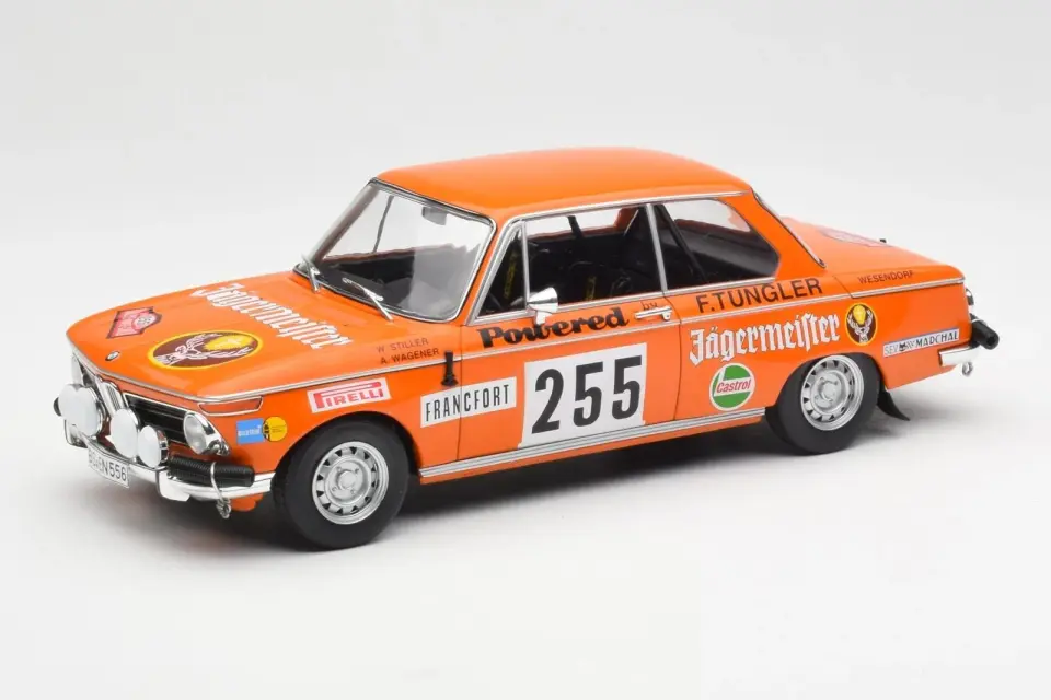 İXO BMW 2002 #255 W.STILLER - A.WAGENER RALLYE MONTE-CARLO 1973 1:18