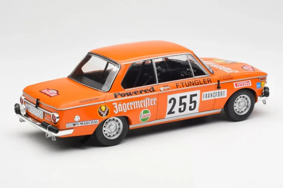 İXO BMW 2002 #255 W.STILLER - A.WAGENER RALLYE MONTE-CARLO 1973 1:18