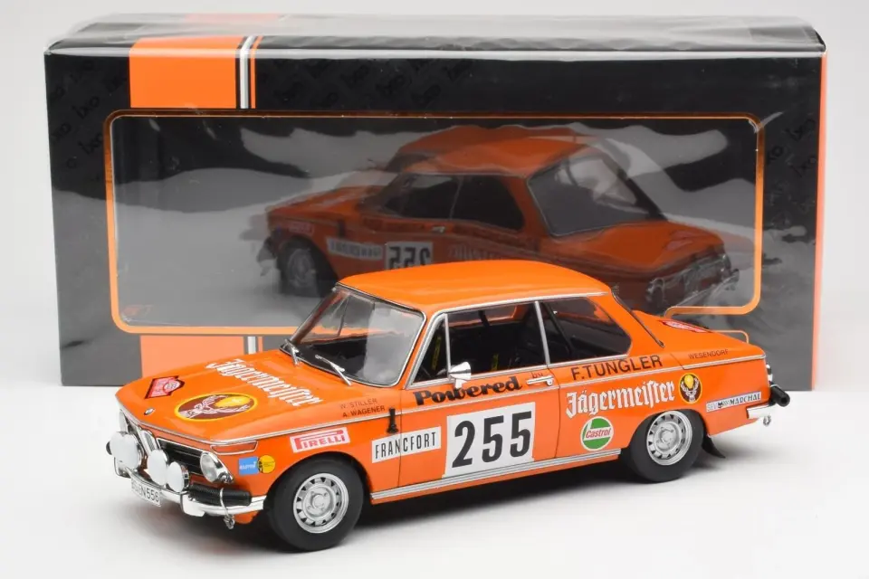 İXO BMW 2002 #255 W.STILLER - A.WAGENER RALLYE MONTE-CARLO 1973 1:18