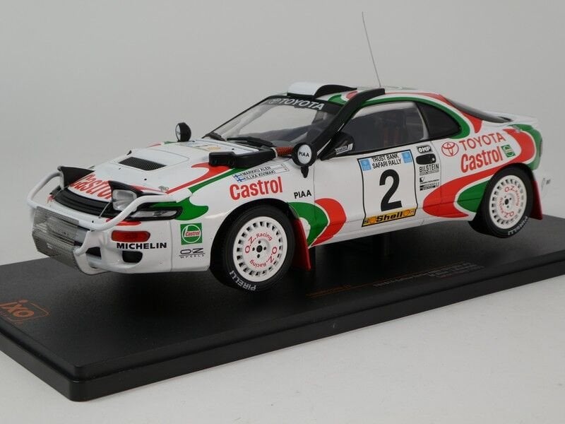 İXO TOYOTA Celica Turbo 4WD (ST185) #3 I.Duncan - I.Munro Safari Rally 1993 1:18 (150C.22)