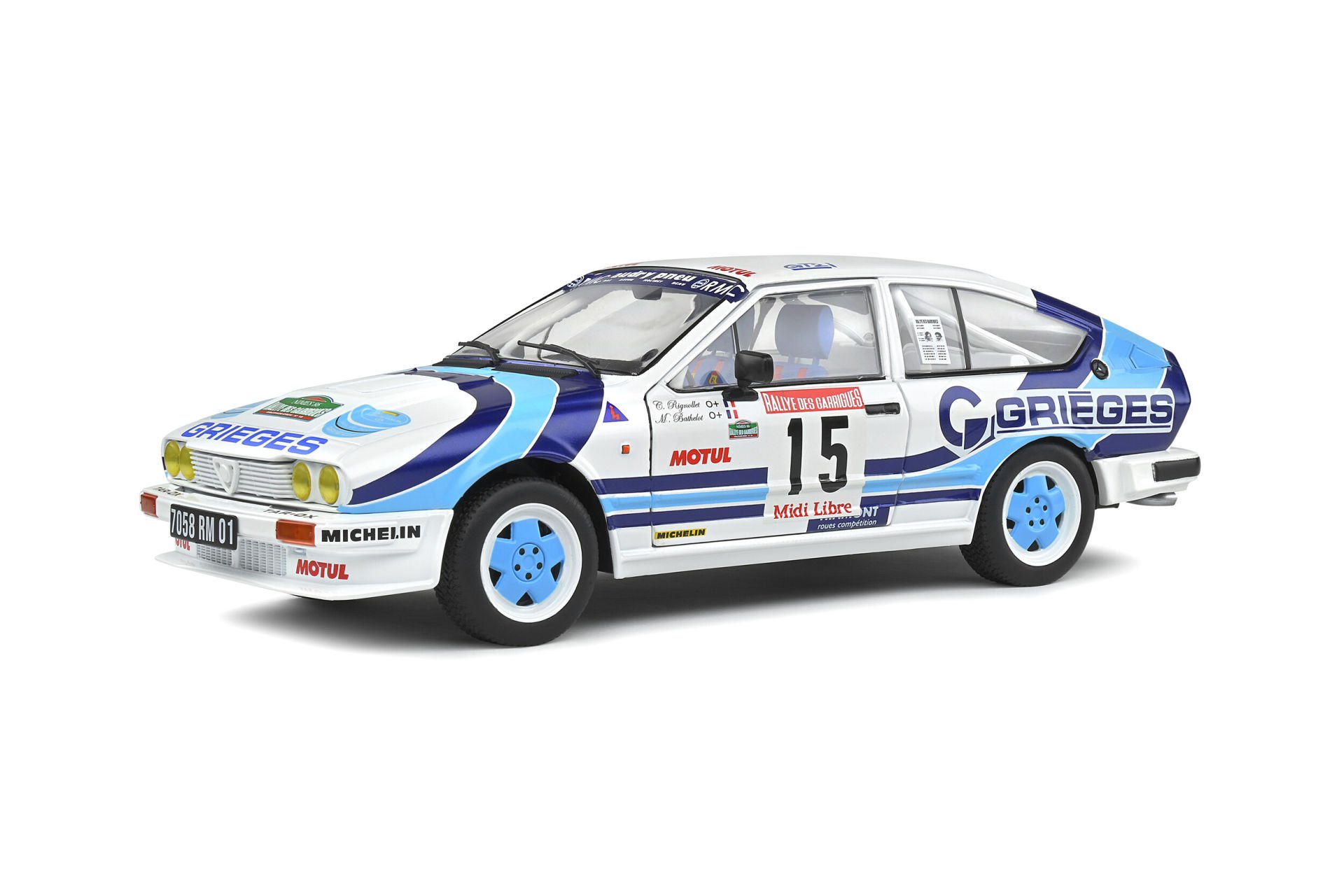 SOLIDO ALFA ROMEO GTV6 RALLYE DES GARRIGUES 1986 1:18