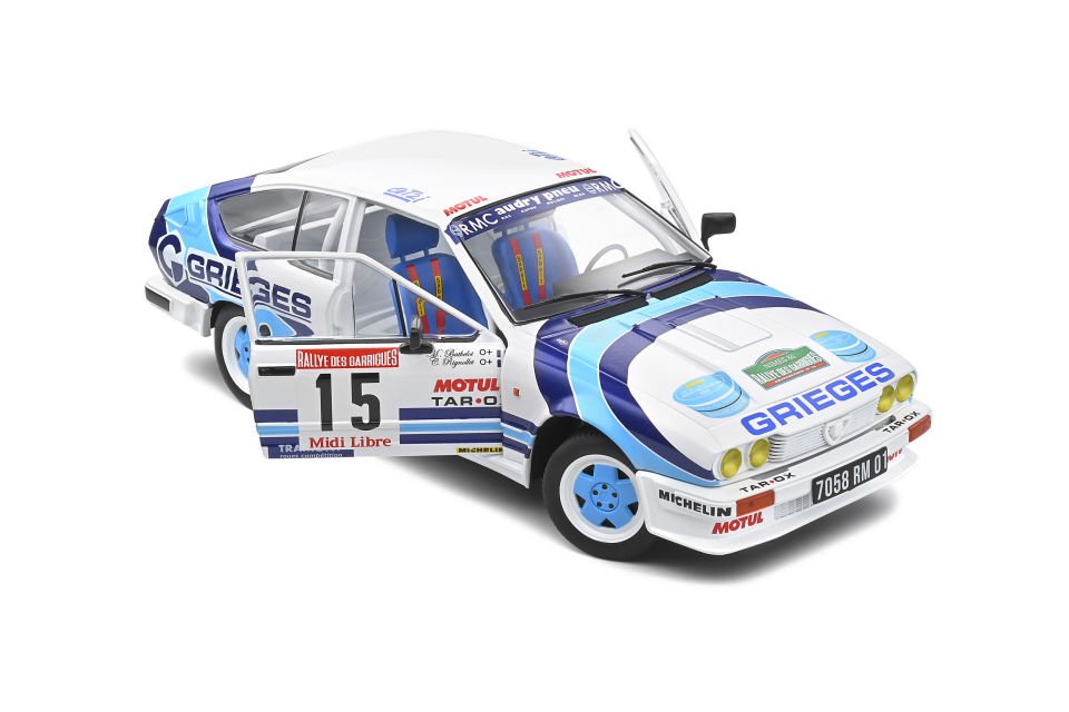 SOLIDO ALFA ROMEO GTV6 RALLYE DES GARRIGUES 1986 1:18 (S1802305)