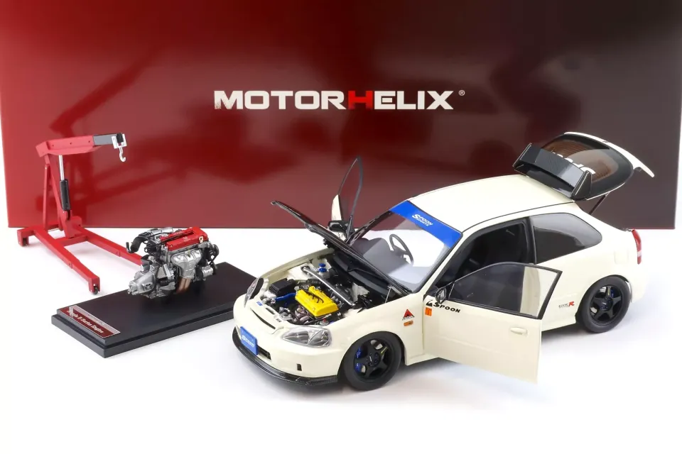 1:18 HONDA CIVIC TYPE R (EK9) SPOON WHITE 1:18