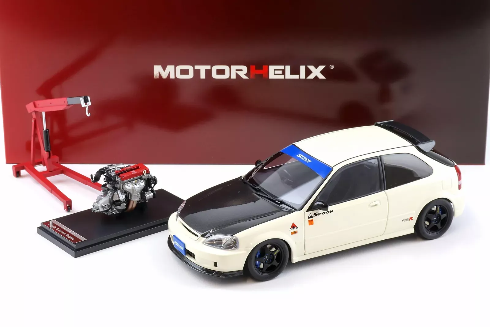 1:18 HONDA CIVIC TYPE R (EK9) SPOON WHITE 1:18